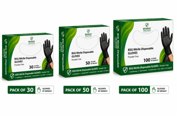 Nitrile Disposable Gloves (Black)